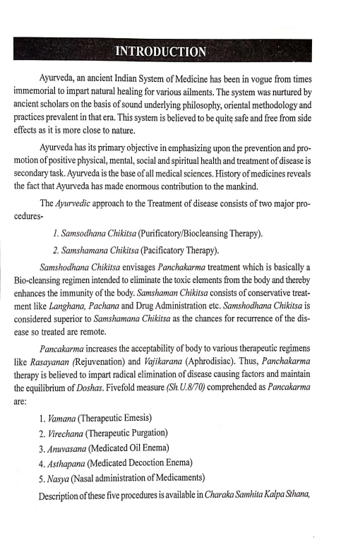 Practical Practice In Panchakarma ( Experienced Teacher's Review)